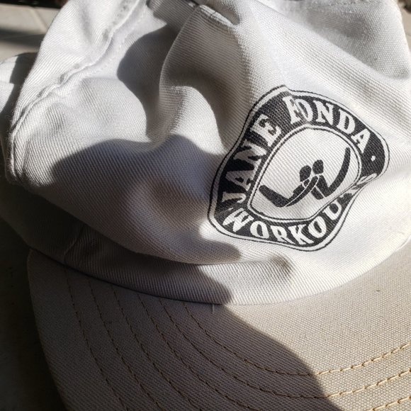 Jane Fonda Workouts" Baseball Hat - RARE - Vintage 1980s - Picture 2 of 5